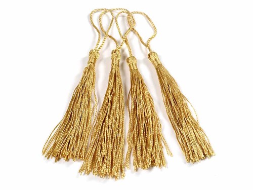 Quasten aus perlgarn gold 4 - quasten,