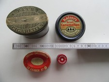 4 alte kleine Blechdosen