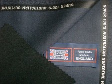 100% SUPER 130’s WOLLE ANZUGSTOFF MADE IN ENGLAND = Breite: 80 cm. = 31,5"