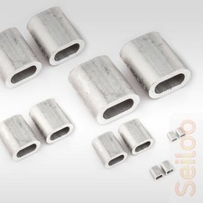 Aluminium Drahtseilklemmen Alupressklemmen Seilklemme Stahlseil EN Presshülsen