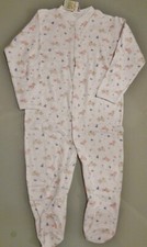 NEU! Schlafoverall Pyjama einteilig mit Fuß Gr. 98/104 Baumwolle weiß rosa lila