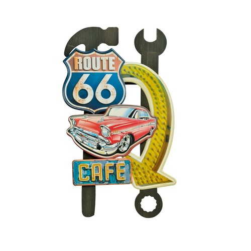 Blechschild route cafe - 66,