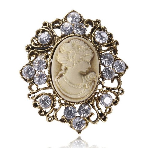 Brosche schmuck kamee - kamee, büste