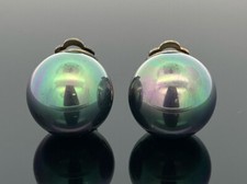 OHRCLIPS GELBVERGOLDET ANTIK MIT PERLEN-IMITAT SCHMUCKJAGD