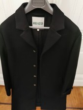 Kenzo Wollmantel Neu Gr. 48 Schwarz