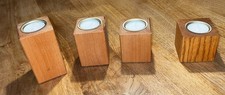 4 Kerzenhalter Holz Leuchter