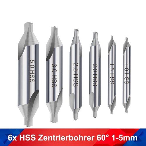 7tlg zentrierbohrer set hss - 6/7tlg,