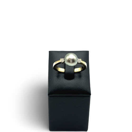 585 gelb weißgoldring - -,