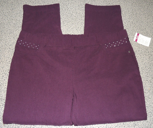 Damen stoffhose lila gummizug - stoffhose,