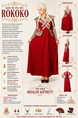 Rokoko kleid damen mittelalter - damen,