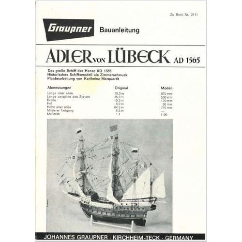 Bauplan adler von lübeck - bauplan,