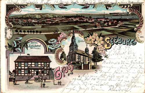 Litho gruß aus seeburg - aus,