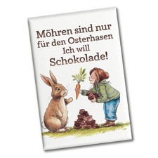 Ich will Schokolade statt Möhren Souvenir Souvenir Magnet mit Osterhase