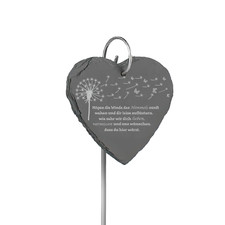 Schieferherz grabstecker - schieferherz,
