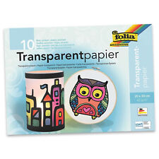 folia Transparentpapier Bastelpapier 200x300 mm 10 bunte Blätter für Laterne usw