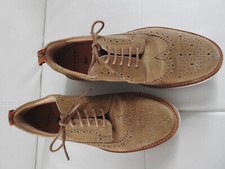 HUDSON London Schnürschuhe Halbschuhe - Gr.42 - Beige - Wildleder - Budapester