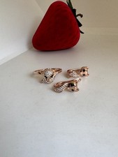 Wunderschöne 585rg. gestempelte Ohrringe & Ring Set, Saphir, rolled, 5.1 Gramm,