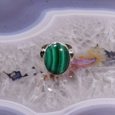 Malachit Ring, 925er Silber