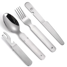 BUNDESWEHR FELD-ESSBESTECK 4-TEILIG BW BESTECK OUTDOOR ARMEE FELDBESTECK CAMPING