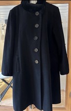 Fabiani Schwarzer Wollmantel