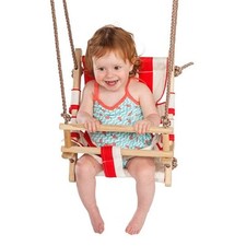 Babyschaukel aus holz - babyschaukel, canvas