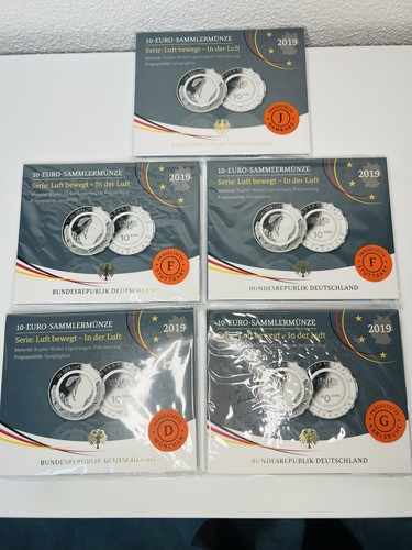 10euro sammlermünzen 5x - sammlermünzen, /