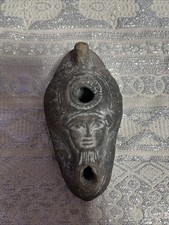 Alte Ägyptische Öllampe Isis Hathor Terrakotta