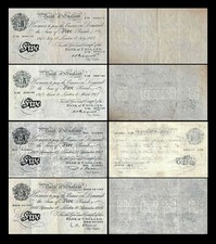 5, 5, 5, 5 Pfund - Ausgabe ND 1944 - 1956 Britannia - Reproduktion - 08