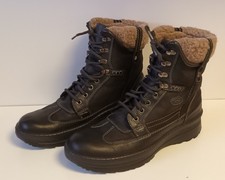 Jomos Aircomfort Damen Stiefel Farbe: Schwarz, mit Webfell, Lederschuhe / C13