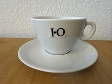 I.O IO große Cappuccino-Tasse m. Untertasse Walküre Porzellan RAR - FAST WIE NEU