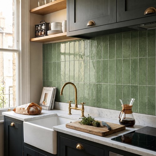 Subway brick flat green - subway,