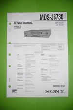 Service Manual-Anleitung für Sony  MDS-JB730 ,ORIGINAL !