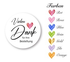 48 Stk. Sticker “Vielen Dank