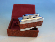 Vintage Chronex 3000 Tischfeuerzeug Feuerzeug Leder 70er (F025-777)