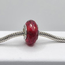 Original Pandora Murano Glas Facetten Rot 791066 #185