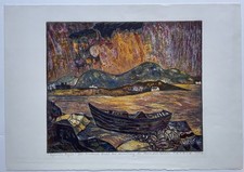 Esteban Fekete, Der tägliche Regen, 1982, Grafik, Holzschnitt, signiert