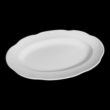 Fleischplatte Servierschale Servierplatte Schale Platte 30,5cm Porzellan Weiß