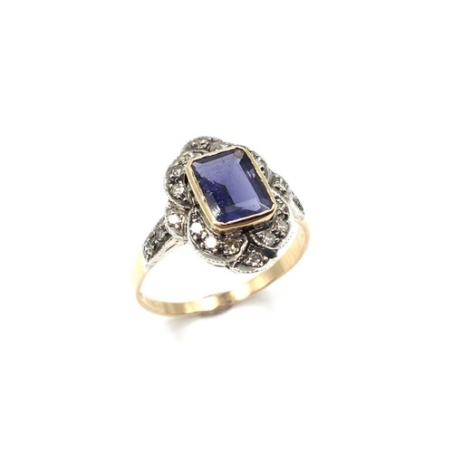 Antiker ring 18kt - gelbgold, und