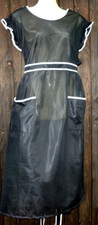 RSK Kittel Schürze Rückenschluss Gr. XXXL  SCHWARZ lang Glanz leicht trans apron