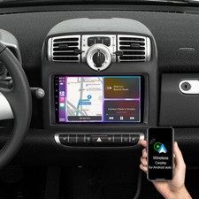 FM Autoradio GPS Navi Android 12.0 CarPlay Für Smart Fortwo 451 2005-2010