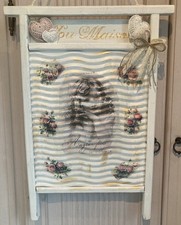 Shabby Vintage Look Deko Waschbrett Nostalgie Romantik Upcycling Handarbeit -504