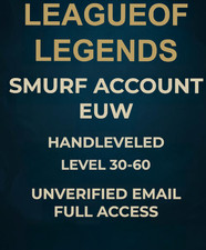 League of Legends EUW Smurf Account | Handleveled | Full Access | Level 30-60
