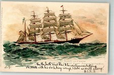 13572621 - Segelschiff Viermast Klipper bei Cap Horn Reederei Laeisz Meissner