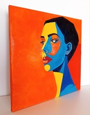 Ölgemälde Frau abstrakt