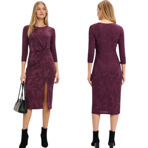 Damen midi kleid slim fit - kleid,