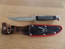 Jagdmesser DES SOLINGEN Jägermesser David Everts Klinge 12,5cm Lederscheide