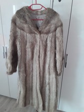 Nutria Echtpelz Mantel Beige Braun meliert kaum getragen. 