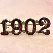 Antike Brosche Rot Emaille Pin