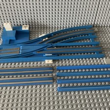 Lego Weiche 12V Blau Links 755