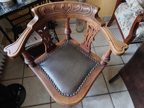 Antiker jugendstil eckstuhl - -,